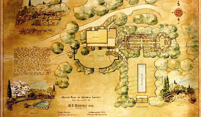 A shipman design map of historic gardens