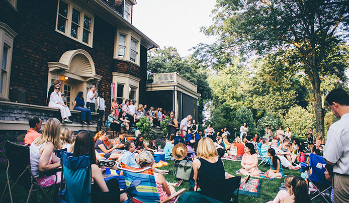 Large concert group on lawn