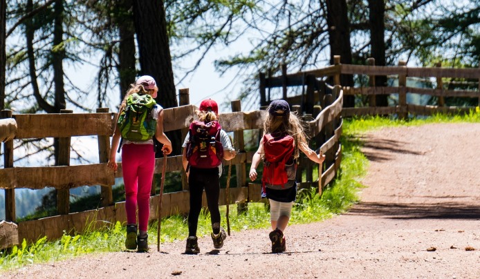 Children Hiking Together